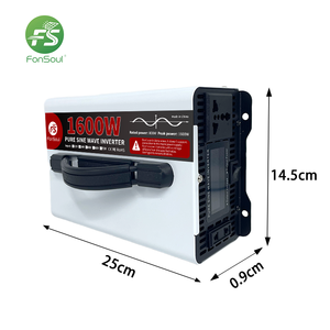 Convertisseur de courant automobile Fonsoul à onde sinusoïdale pure haute efficacité 800W/1600W DC12V/24V AC 110V/220V 50/60Hz monophasé pour <span class=keywords><strong>camping</strong></span>-<span class=keywords><strong>car</strong></span> - Product Image 1