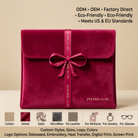 Pochette en velours pour bijoux, sac à cordon personnalisé imprimé pour montres, bagues, colliers, boucles d'oreilles, bracelets, emballage cadeau, OEM ODM