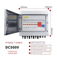 Interruptor de Aislamiento Fotovoltaico CC 4P 32A DC500V, Caja Combinadora Solar, Interruptor de Conversión, Gabinete Eléctrico Impermeable IP65