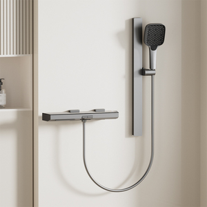 Khách sạn treo tường tĩnh nhiệt Màn hình LED hiển thị kỹ thuật số Brass hệ thống vòi hoa sen Set massage & phun máy bay phản lực mô hình cho phòng tắm - Product Image 2