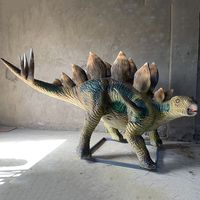 Parc d'attractions, dinosaures animatroniques grandeur nature, simulation de dinosaures