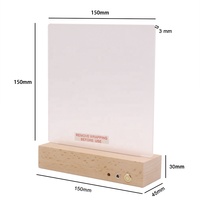 Kit de lampe à batterie rechargeable LED, stylo pour réécrire, tableau acrylique, veilleuse LED, cadeau LED DIY, tableau de message 3D vide, petit tableau de table
