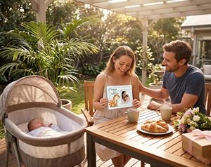 Cadre photo pour bébé et maman, cadre souvenir pour la première fête des mères avec motif <span class=keywords><strong>girafe</strong></span> pour cadeaux <span class=keywords><strong>de</strong></span> naissance - Product Image 4