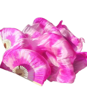 Éventails <span class=keywords><strong>de</strong></span> danse du <span class=keywords><strong>ventre</strong></span> en soie lisse et bambou, colorés, tie-dye, 180*90cm, pour performance, unisexe adulte - Product Image 5