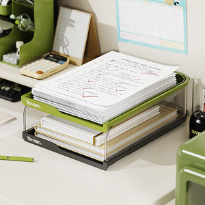 Toncen – Plateaux à documents empilables en plastique de taille moyenne pour classement de fichiers A4, idéal pour bureau et chambre - Product Image 5