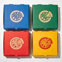 Boîte à pizza autoportante isolée écologique, anti-fuite, avec logo personnalisé, finition mate, tailles 9-14 pouces, résistante à la chaleur