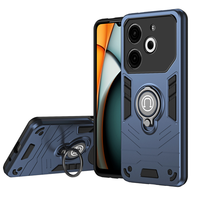 Slide Camera protection Armor Shockproof Hybrid TPU Hard Back Case For Tecno Pova 6 Neo 4G 6.78" Car Magnetic Ring Holder Cover