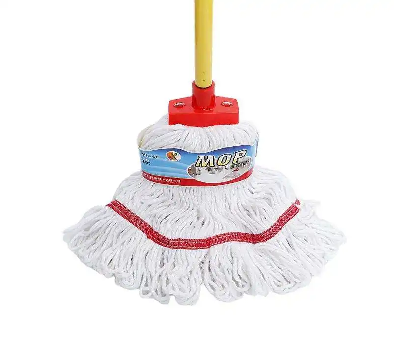 Wholesale supply replaceable stainless steel mop cotton yarn mop solid type ABS cleaning rotary mop