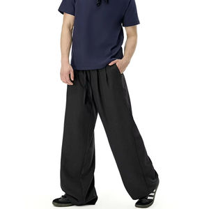 <span class=keywords><strong>Pantaloni</strong></span> da <span class=keywords><strong>uomo</strong></span> in <span class=keywords><strong>lino</strong></span> a gamba dritta per la primavera estate alla moda abbigliamento sportivo <span class=keywords><strong>di</strong></span> marca personalizzabile vita allentata - Product Image 5