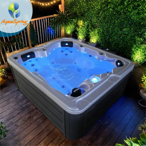 Precio barato y alta calidad, bañera de hidromasaje de estilo moderno para 4 personas con 39 chorros, jacuzzier acrílico, bañeras de spa para jardín al aire libre - Product Image 1