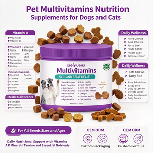 Integratori Multivitaminici Masticabili all'Ingrosso per Cani e Gatti, Supporto per Sistema Immunitario, Cervello e Cuore con Vitamine A-K, Gusto Maiale, OEM - Product Image 4