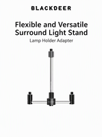 Support de lampe à gaz BLACKDEER pour camping extérieur, adaptateur trois-en-un, support de lampe de réchaud à gaz de type séparé avec tige d'extension