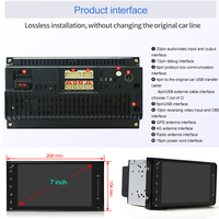 Radio con GPS para coche, reproductor multimedia con vídeo, 2 din, 7 pulgadas, universal, DVD, BT, para Toyota, con FM, USB, AUX, RDS
