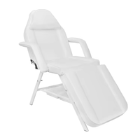 SW Mobilier de salon facial blanc multifonction chinois Lit à cils inclinable réglable avec chaises de rangement pour table de massage