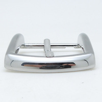 Boucle de ceinture OEM 32 mm en alliage de zinc robuste, argentée, à cadre arqué, pour ceinture en cuir décontractée, composant de vêtement moderne