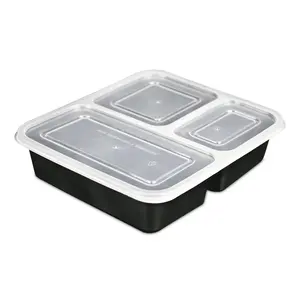 Compartimentos de embalaje para guardar comida, paquete de comida saludable para calentar segura en el horno, 6 secciones, 1000ML, venta al por mayor