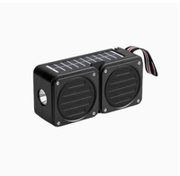 Cadeau d'entreprise promotionnel, portable, solaire, alimenté par DC 2, pour haut-parleur V2.0, autonomie de la batterie de 15 à 20 heures, LED RVB, support de téléphone, radio FM