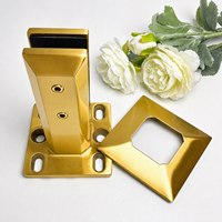 Cache-joint en acier inoxydable 304 pour rampe de verre extérieure moderne, avec trou ovale, pour fixation de garde-corps d'escalier en verre
