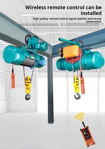 رافعة سلكية كهربائية 1 طن 2 طن سلسلة فولاذية 3 طن GIS جهاز تحكم عن بعد لاسلكي للفنادق وغيرها من الصناعات - Product Image 6