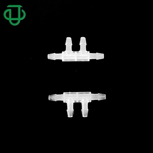 Conector de manguera en forma de T, con forma de cruz, de 4 vías, tipo TT, para suministro de agua a baja presión, moldeado por inyección - Product Image 1