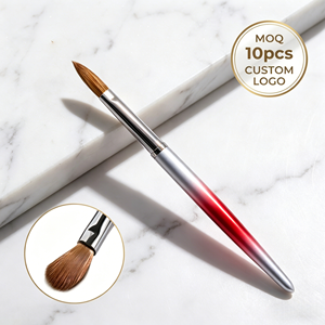<span class=keywords><strong>Pincel</strong></span> de Manicura de Acrílico con Mango Metálico, <span class=keywords><strong>Pincel</strong></span> de Uñas de Calidad, <span class=keywords><strong>Pincel</strong></span> de Uñas con Logotipo Personalizado, 10 Piezas - Product Image 1