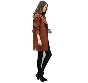 Nuovo Modo di Disegno di Autunno <span class=keywords><strong>Trench</strong></span> Coat Coreano Delle Donne di Inverno Lungo Doppio Petto <span class=keywords><strong>Giacca</strong></span> - Product Image 3