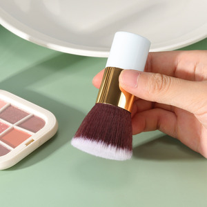 Grand <span class=keywords><strong>pinceau</strong></span> à poudre <span class=keywords><strong>Kabuki</strong></span>, moelleux et dense, en fibres synthétiques PBT, végétalien et sans cruauté, avec manche carré, personnalisable OEM - Product Image 4