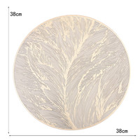 Napperon de salle à manger rond en forme de feuille délicieusement tissé offrant une protection de table résistante à la chaleur et un décor élégant