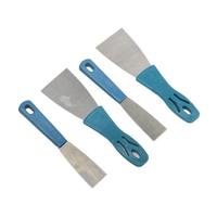 Spatule de nettoyage industrielle en acier inoxydable miroir à manche en plastique, épaisse, pour mastic, vente directe usine