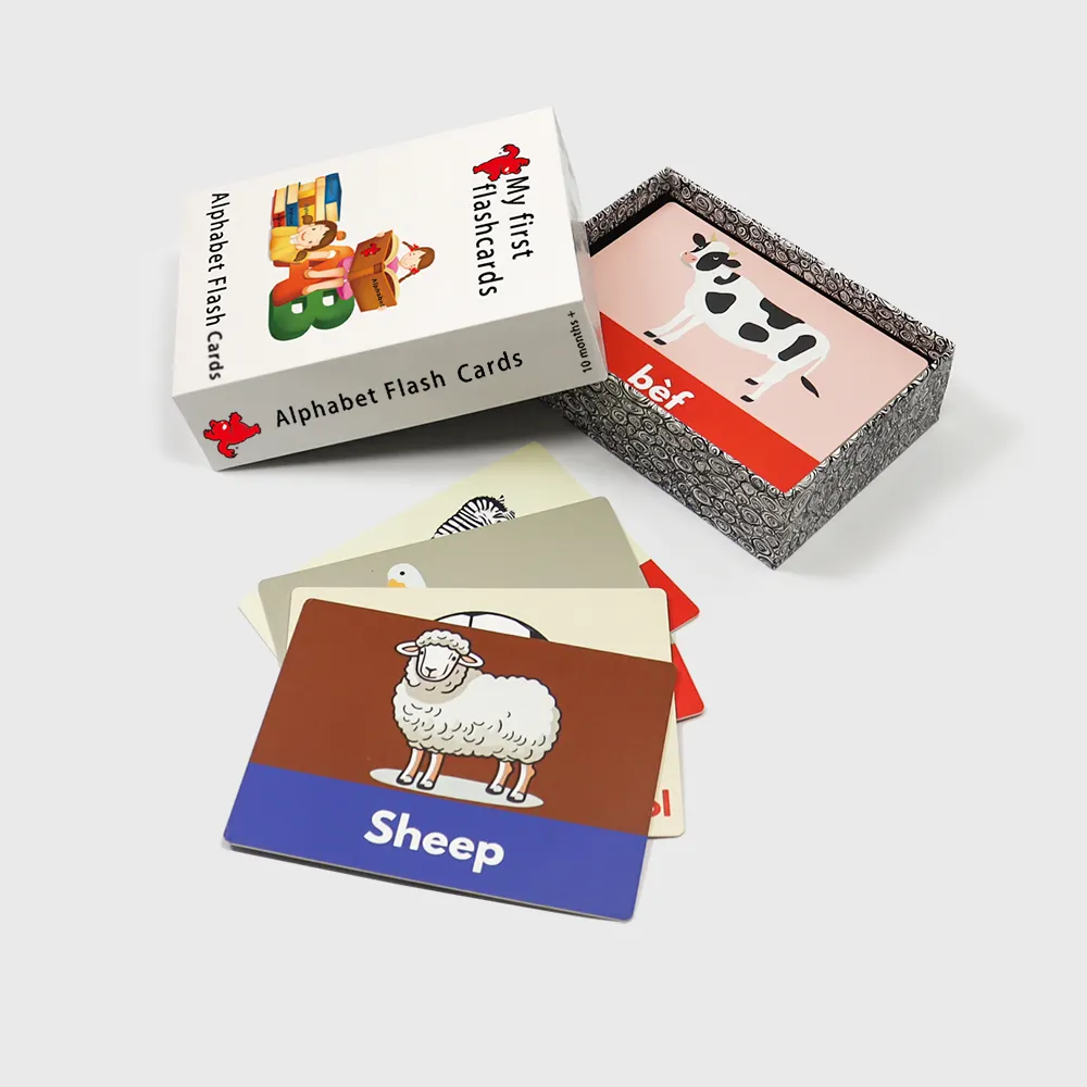 OEM printing table learning children kids games card playing cards with custom logo