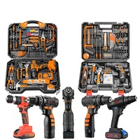 Coffret à Outils Ménager Multifonctionnel avec Perceuse Électrique à Main Rechargeable