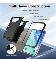 Étui antichoc double couche pour iPhone Duo, coque hybride en PC et TPU