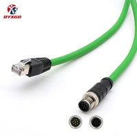 Cable OEM M12 de 8 pines con código A a RJ45 para lector de códigos de barras industrial Cognex DataMan, cámara compacta GigE, maestro IO-Link, AGV automatizado