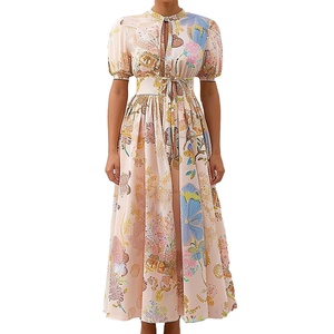 Abito lungo Casual Casual in Chiffon personalizzato all'ingrosso taglie forti autunno vestiti vestito per le donne - Product Image 1