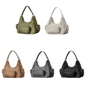 Wholesale Fashion Lady Punk Crescent <b>Hobo</b> <b>Bag</b> Multi-Pocket Motorcycle Hip Pack Casual Adjustable Shoulder <b>Crossbody</b> Water - Product Image 4
