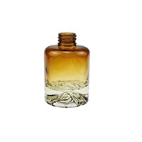 Diffuseur d'arômes rond en forme de vase, bouteille en verre blanc cristal avec base volcan, décoratif pour la maison et la voiture, flacon de parfum vide