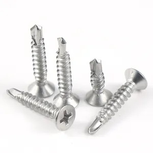 304 Stainless Steel Self Drilling Screw Manufacturer Good Quality Flat Head Self-Drilling Screws