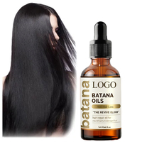 Huile Capillaire Bio aux Peptides Marque Blanche 60ml Soin du Cuir Chevelu Traitement Anti-Chute Sérum au Romarin et Batana pour des Cheveux Plus Épais et Plus Volumineux