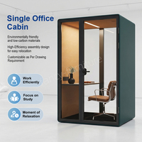 Cabine de bureau acoustique au design moderne, populaire, insonorisée, mobile, pour l'étude et le travail silencieux