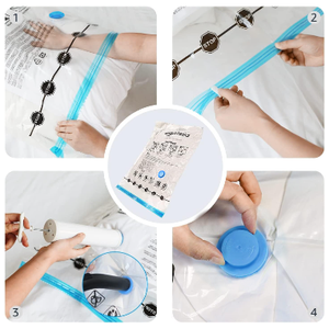 <span class=keywords><strong>Sacchetti</strong></span> di stoccaggio <span class=keywords><strong>sottovuoto</strong></span> <span class=keywords><strong>per</strong></span> vestiti e <span class=keywords><strong>trapunte</strong></span> con cerniera, includono valvola a vuoto, taglie Multiple, trasparenti, piccole medie grandi - Product Image 3