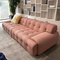 Ensemble de canapés modulaires de style européen en tissu compressé pour appartement, villa, canapés sectionnels économiques pour école en promotion
