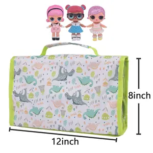 Yüksek kaliteli asmak ekran vaka bebekler için kolay taşıma depolama organizatör temizle görünüm vaka çok amaçlı bebek oyuncakları saklama çantası