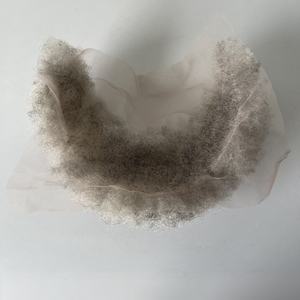 <span class=keywords><strong>Postiche</strong></span> humaine vierge mongole avec base en dentelle 1b90 barbes afro grises en dentelle pour hommes noirs âgés - Product Image 3