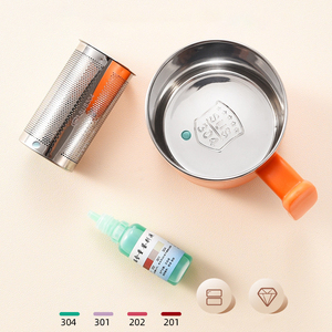 ถ้วยกาแฟสแตนเลสพร้อมฝาและที่กรองชากันรั่วแก้วมัค - Product Image 4