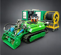 Unité d'alimentation hydraulique portable avec tambour à câble de grande capacité pour robot de dragage sur chenilles pour canalisations municipales