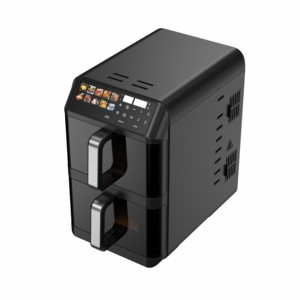 <span class=keywords><strong>Friteuse</strong></span> <span class=keywords><strong>à</strong></span> <span class=keywords><strong>air</strong></span> numérique 11,2 L 2400 W sans huile, intelligente avec écran LCD et <span class=keywords><strong>deux</strong></span> <span class=keywords><strong>paniers</strong></span> – Prix usine - Product Image 6