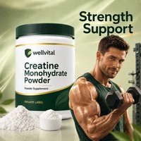 Poudre de créatine monohydrate végétalienne casher 200 Mesh, 30 portions, avec magnésium, en vrac