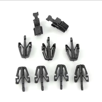 Huoshen Nouveau Kit d'Assortiment de Fixations Universelles Noires en Plastique pour Calandre de Voiture et Pare-chocs, avec Pinces à Griffe Élastiques de Type V
