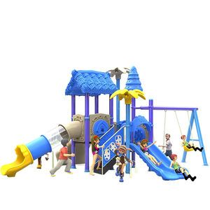 Combinatie Plastic Kinderen Glijbaan Buiten Glijbaan Eenvoudige School Kinderen Apparatuur Buitenspeeltuin Met Swingset - Product Image 2