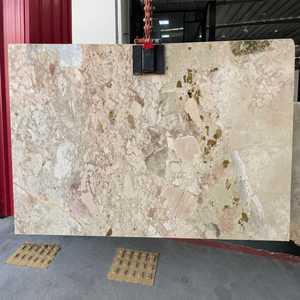 Lastra di Marmo Naturale <span class=keywords><strong>Monet</strong></span> Garden Beige Verde Breccia per Decorazione di Pareti Interne - Product Image 5